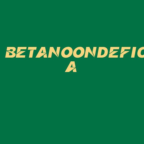 Logo da BETANOONDEFICA